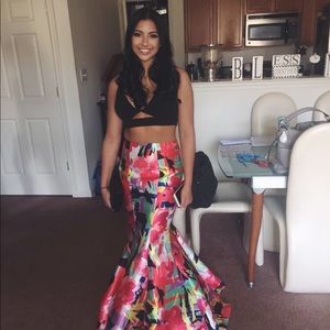Multi colored prom dress